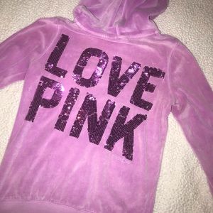 Pink- Victoria Secret- Purple Velvet Sweater